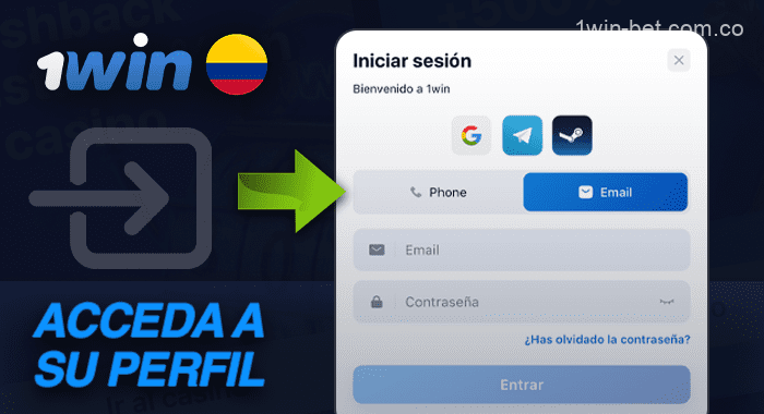 Acceda a su cuenta personal 1win