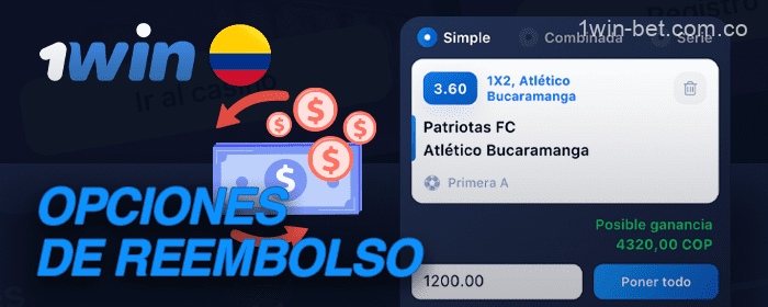 Opciones de canje en 1win para los jugadores colombianos